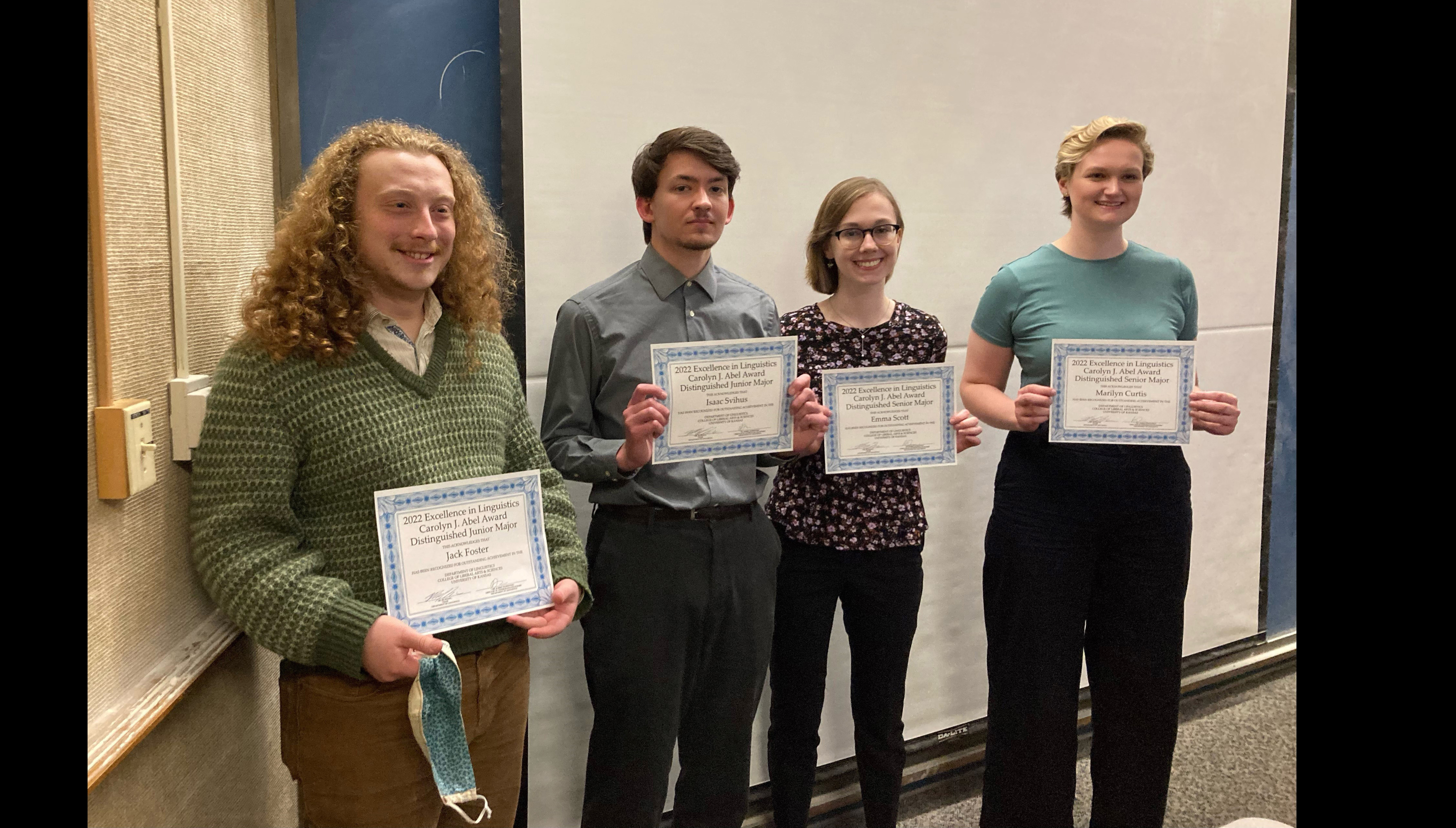 2022 Abel Award Winners (Foster, Svihus, Scott, Curtis)
